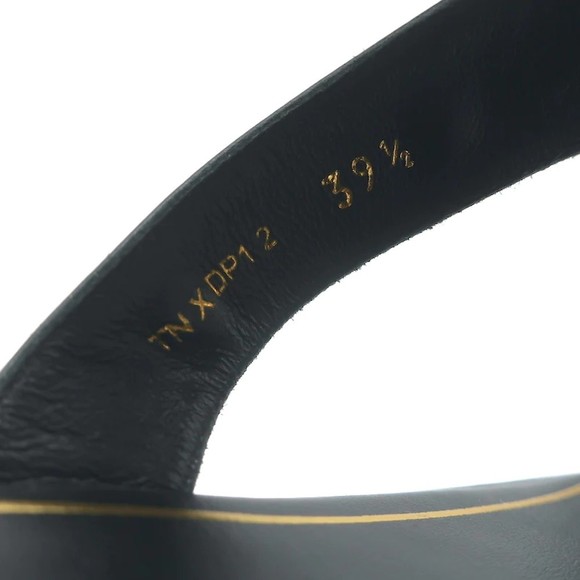 Valentino Roman Stud Ankle Strap Platform Sandals Black Leather Size 39.5 NEW - Picture 10 of 12